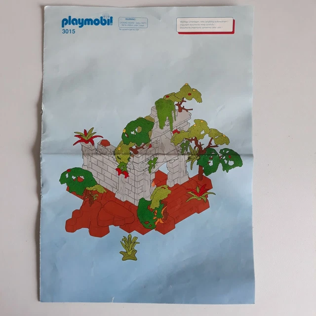 PLAYMOBIL NOTICE INSTRUCTION 3015 Temple De La Jungle EUR 2,90