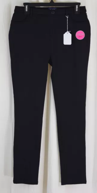 The Children's Place Girls Ponte Knit Pull On Jeggings Black Size 18