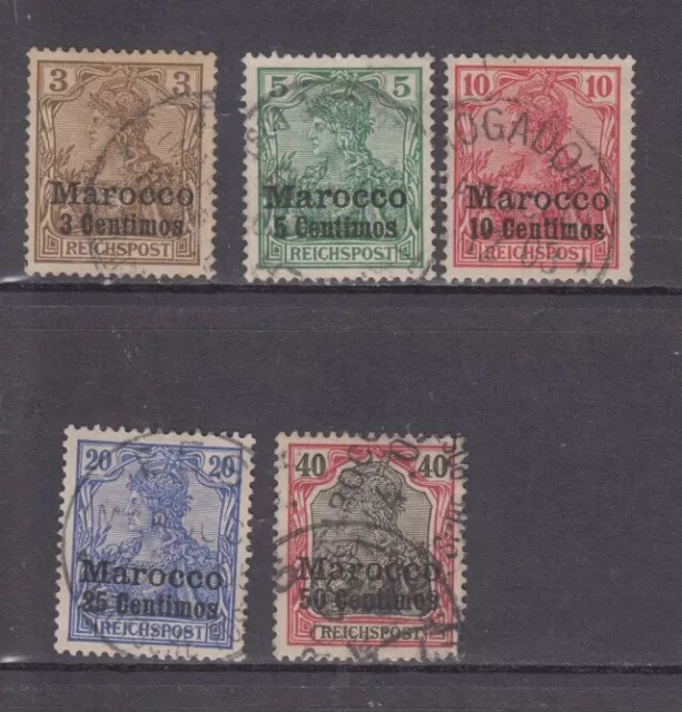 Deutsches Reich DAP in Marokko Briefmarken gest. aus Mi# 7 - 19
