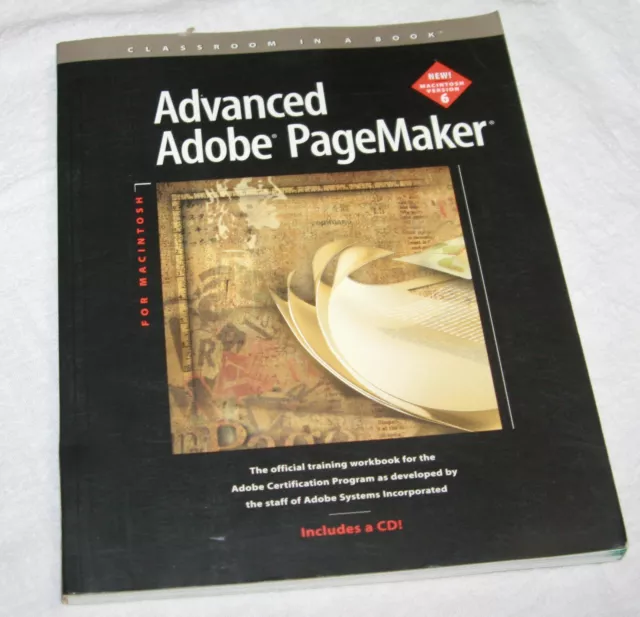 Advanced Adobe PageMaker Classroom in a Book includes CD paperback