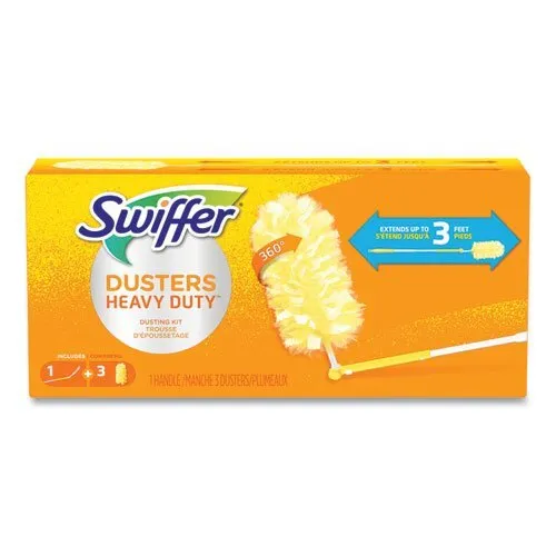 Swiffer 82074 360° Duster Extender Kit, Extended Handle & 3 Dusters (PGC82074)