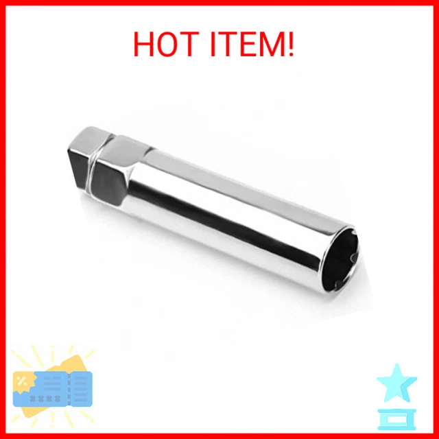6 Spline Tuner Lug Nuts Socket Tool Key for Six Point Spline Chrome Wheel Lock f