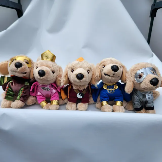 Disney Super Buddies Rare set of 5 Plush Stuffed Animals dogs