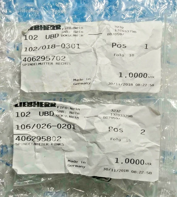 NEW! LIEBHERR LC180 CNC HOB 102/018-0301 / 106/026-0201 (Factory Seal)