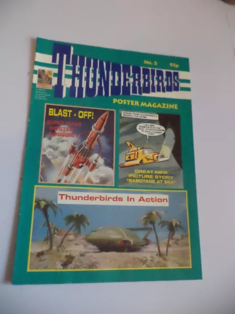 THUNDERBIRDS POSTER MAGAZINE NO 3 Comic  1992 OLD VINTAGE MAGAZINE