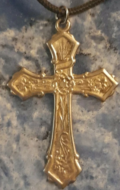 Crown Of Thorns Head Of Jesus Christ Cross Medal – 1 Inch Silver Toned Metal Pendant, Gift Boxed - View #5