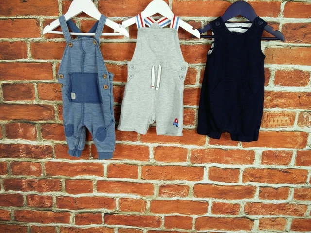 Baby Boys Bundle Age 3-6 Months Mothercare Next Gap Romper Dungaree Plain 68Cm