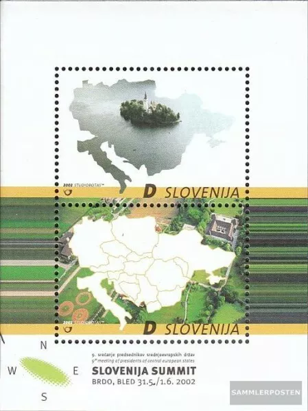 Eslovenia Bloque 15 (edición completa) usado 2002 Presidente Europa central