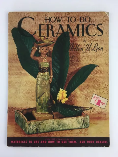 Cómo hacer cerámica Hellen Lion década de 1960 libro de instrucciones de crianza arcilla artesanal vintage