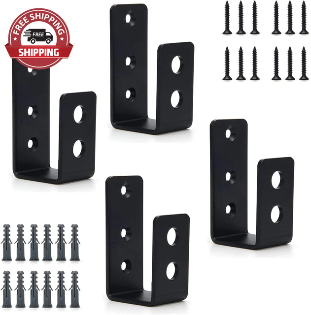 DOOR SECURITY BARRICADE Brackets Bar 2X4 U Baracade Metal Heavy Duty