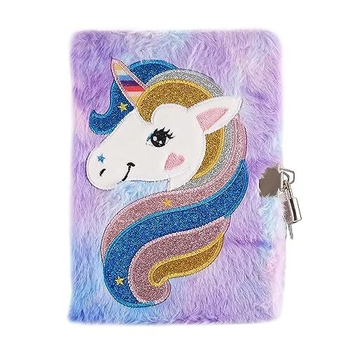 Journal Intime Avec Cadenas à Code Pour Filles 8-14 Ans - Motif Arc-en-ciel, Inclut Un Stylo, 18.3x14 Cm, Cadeau Idéal - 9