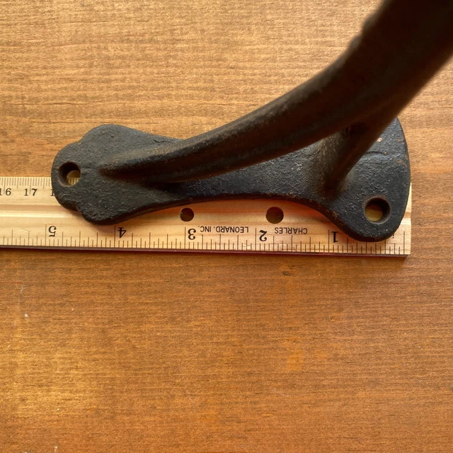 Antique Cast Iron Harness Hook 7 1/2" Bridle Tack Bracket Heavy Barn Hanger 4