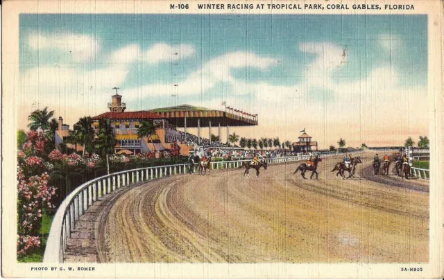 Coral Gables, FLORIDA - Tropical Park Racetrack - 1936