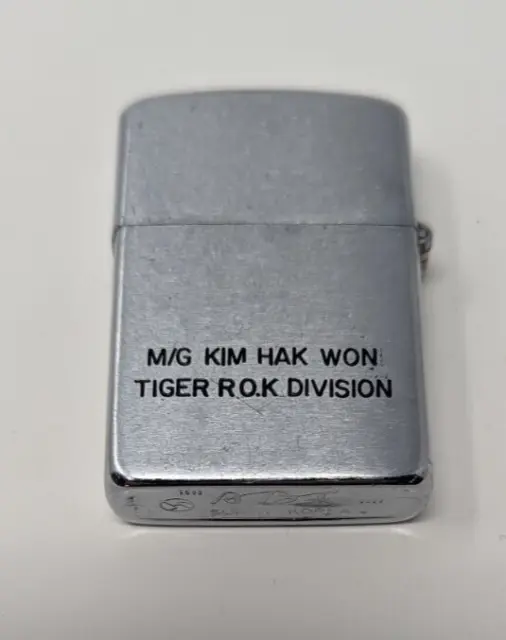 VIETNAM WAR Cigarette Lighter RARE Korea Tiger Division military Kim Hak Won US 2