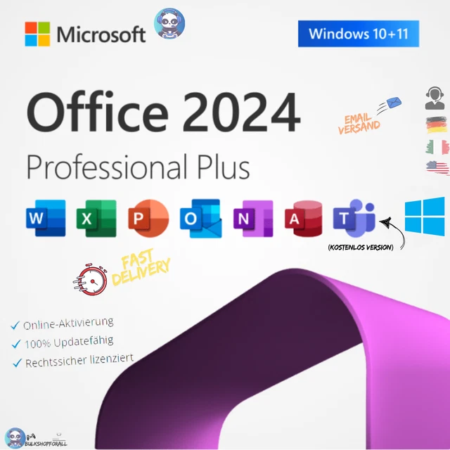 MICROSOFT OFFICE 2024 Professional Plus Key für Windows 10 & 11 EUR