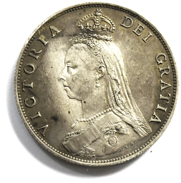 1887 Great Britain Silver One Florin Two Shillings Coin KM# 762