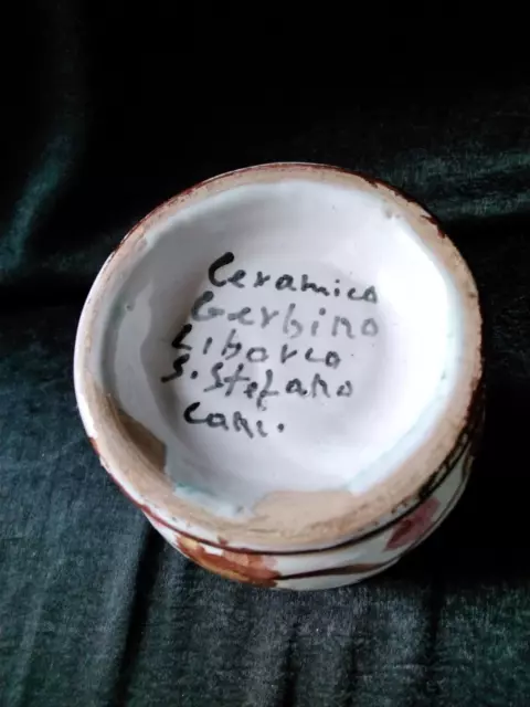 Vase céramique signé Gerbino a Stéfano Italie Année 1950