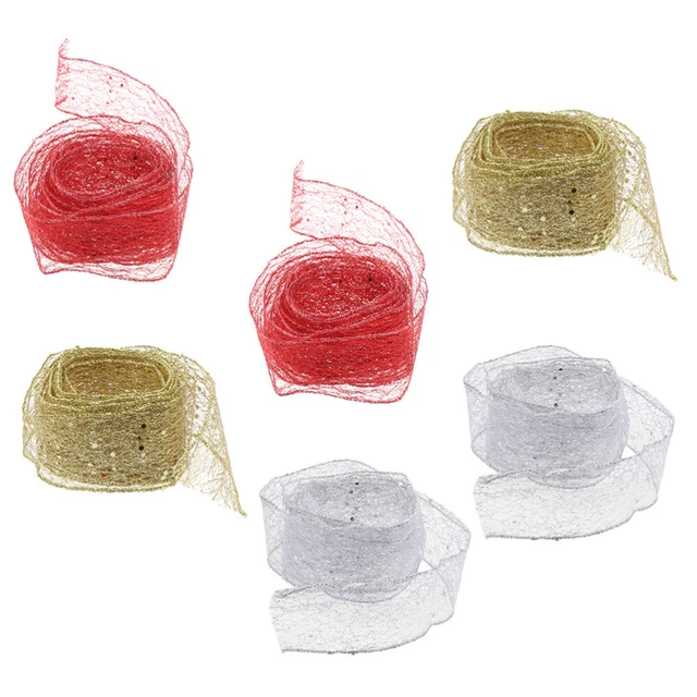 6 Pcs Geschenkpaketband Band Für Blumenstrauß Geschenkband Weihnachten