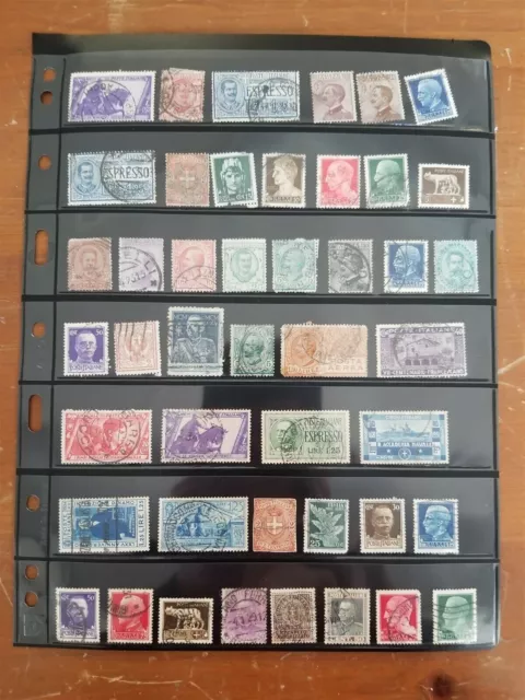 Italy & Colonies Stamp Collection - Mostly Used - 4 Scans - Some Classics - Y147