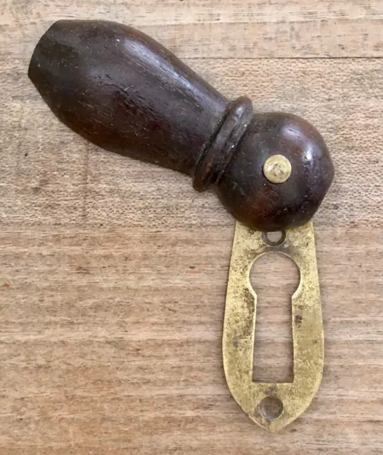 Vintage Escutcheon Keyhole Wooden Antique Door Hardware Victorian Old Salvage