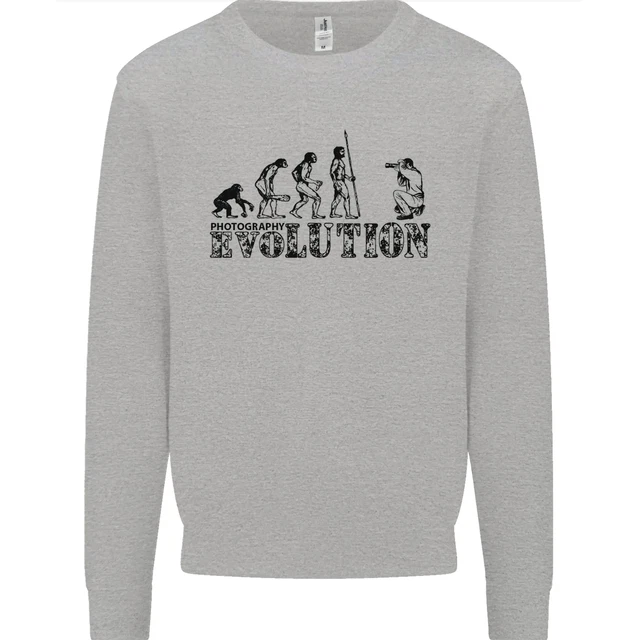 Evolution Photographer Funny Photography Mens Sweatshirt Jumper
