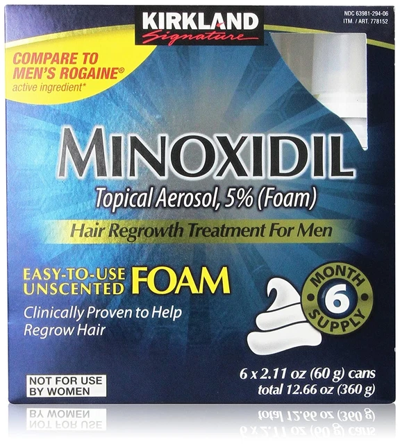 KIRKLAND HAIR REGROWTH Treatment 5 Minoxidil Foam for Men 6 Month