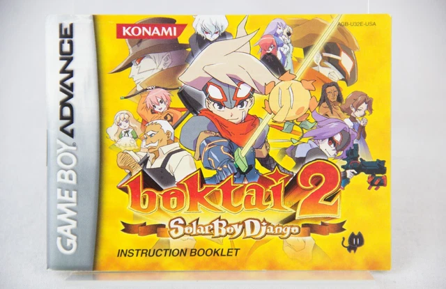 Boktai 2 Solar Boy Django Nintendo Gameboy Advance Konami Manual Only Authentic
