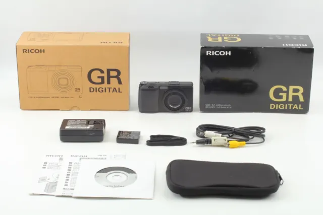 [ Mint IN Box w/ Case ] Ricoh GR Digital 8.1MP Black Compact Camera From JAPAN