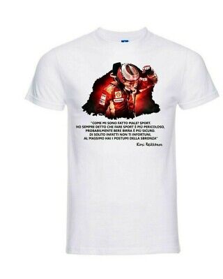 T shirt maglietta uomo Stampa Kimi Raikkonen Ferrari citazione divertente Sport