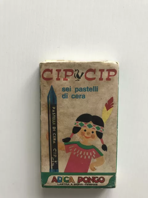 Confezione 6 pastelli di cera  Adica Pongo cip cip