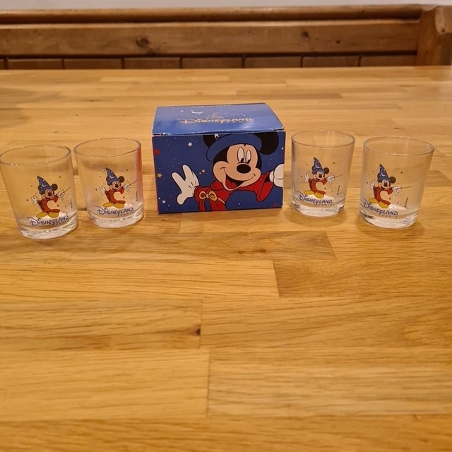 DISNEYLAND PARIS SHOT Glasses Mickey Mouse Set Of 4 Brand New Boxed