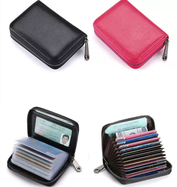 RFID Blocking Mini Leather 20 card Wallet Business Case Purse Credit Card Holder