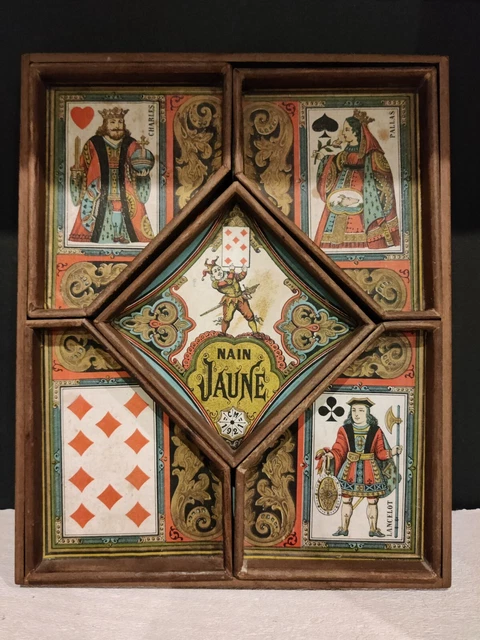 Jeu Du Nain Jaune Ancien En Bois - Jeu De Société Vintage Fabriqué En France