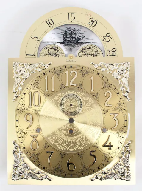 Seth Thomas 8 day grandfather clock brass moon dial @ 1970s for German movement