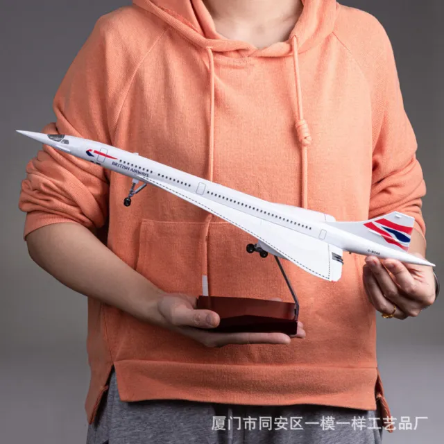 1/125 50cm British Airways Concorde passenger AirPlane Display Model Toy Gift 2
