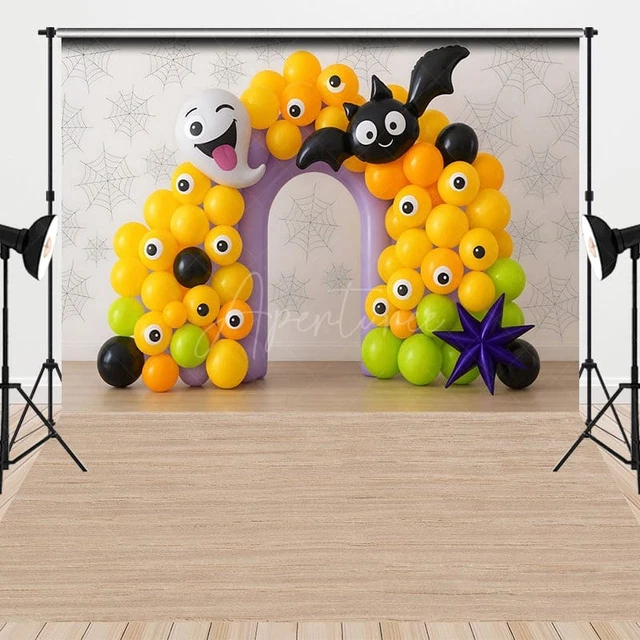 APERTUREE HALLOWEEN ARCH Balloon Baby Shower Combo Set Backdrop $37.88