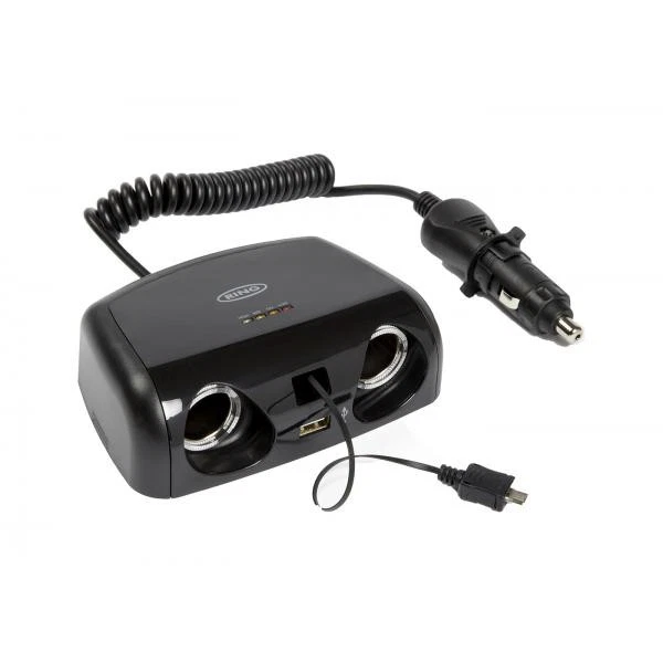 Multipresa doppia  + tester batteria + 1 USB