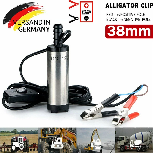 12V 12L/Min Tauchpumpe Wasserpumpe Mini Auto KFZ Diesel Öl Transfer Pumpe 38mm