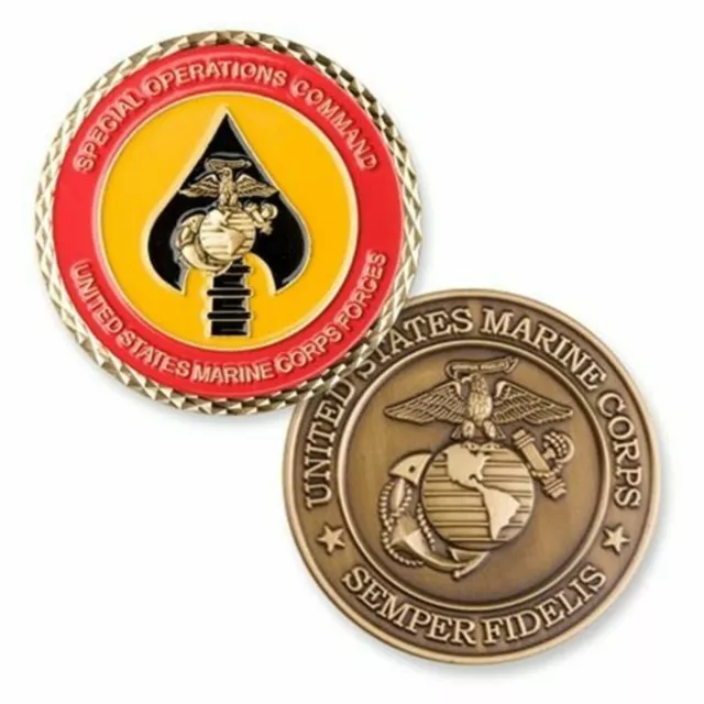 Marine Corps Usmc Special Operations Command  Soc 1.75" Military Challenge Coin