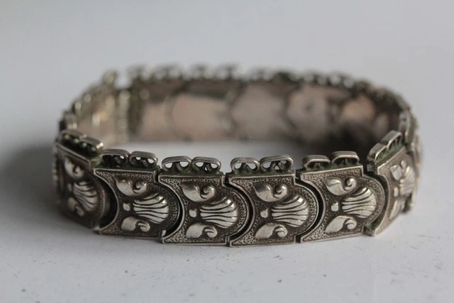 Bracelet ancien. Dauphin. Argent. Vintage - Montres & Bijoux
