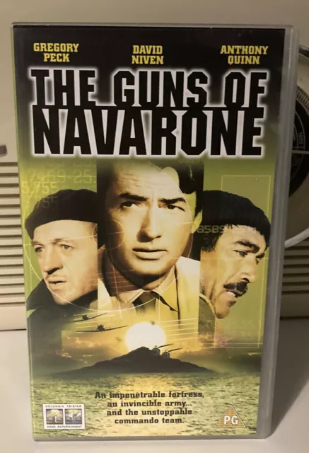 The Guns of Navarone, 1961 (VHS 2002) Classic War Film, David Niven