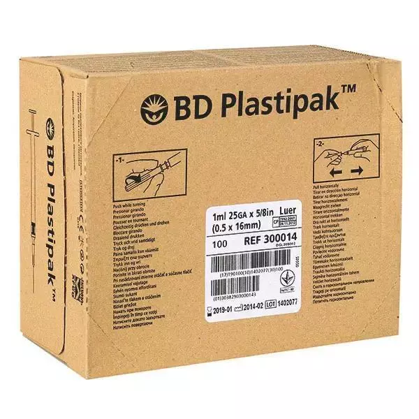 Plastipak Tuberkulinspritzen 1 ml, Luer - BD