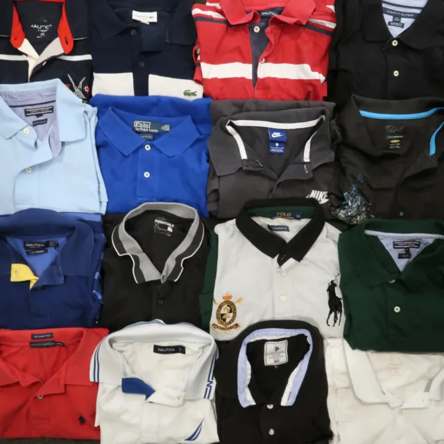 10x Mens Designer Polo / Golf Shirts Clothing Reseller Wholesale Bulk Lot Bundle