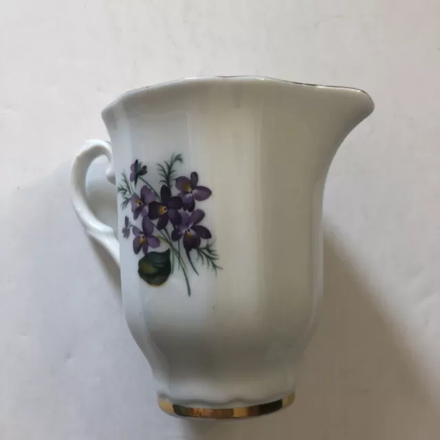 Vintage Royal Grafton Fine Bone China small Pitcher Floral design 3