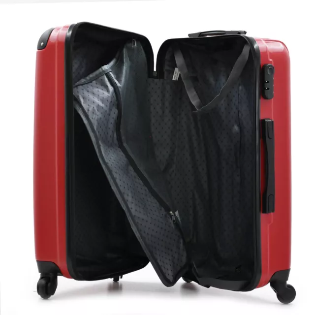 Conjunto De 4 Maletas Trolley Duras Viaje Pequeño Medio Grande 4 Ruedas ABS 3