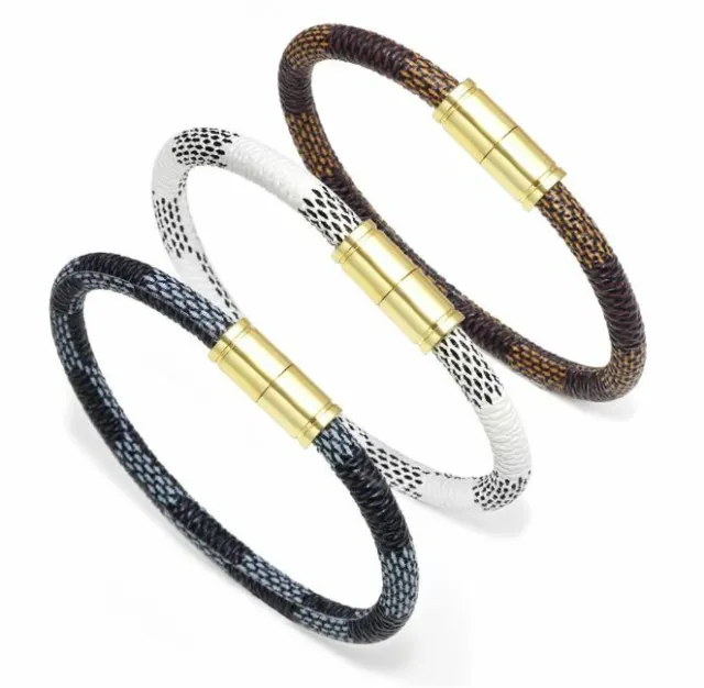 Fashion Leder Armband Magnetverschluss Bracelet Unisex Geschenk Band Arm Kette