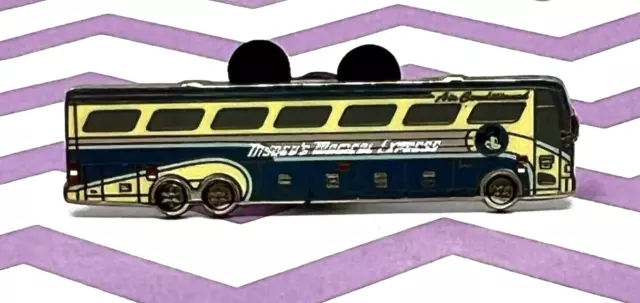 Disney Pin Transportation Series Grey Blue & Yellow Bus