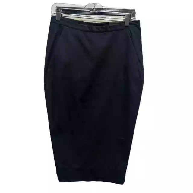 Rick Owens Naska S/S 12 Pencil Skirt Black Cotton Women's Italian Size 42 US 6