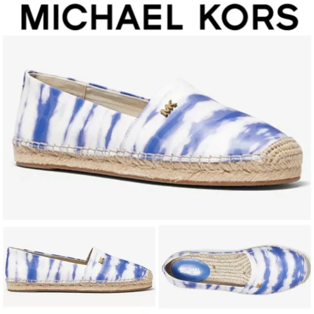 Michael Kors Kendrick Slip-On Blue & White Tie Dye Oxford Women's Size 9 BOXED