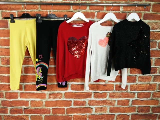 Pacchetto Ragazze Età 4-5 Anni Next M&S H&M Leggings Maglione Maglione Bambini Set 110Cm